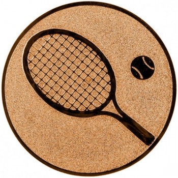 Emblém tenis raketa bronz 25 mm