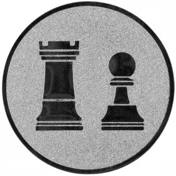 Emblém šachy stříbro 50 mm