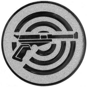 Emblém střelba pistole stříbro 25 mm