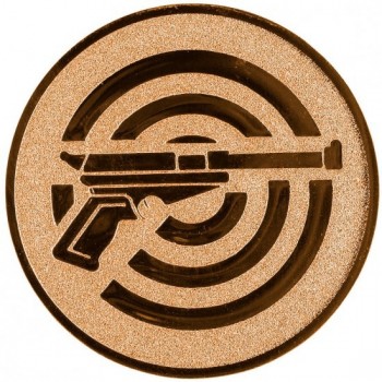 Emblém střelba pistole bronz 25 mm