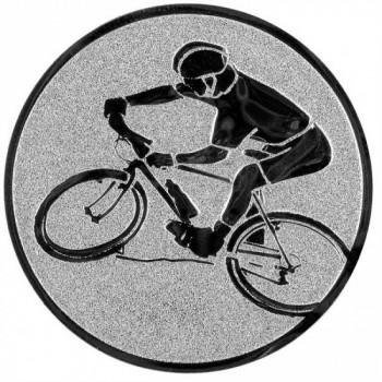Emblém horská kola stříbro 25 mm