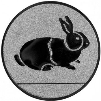Emblém králík stříbro 50 mm