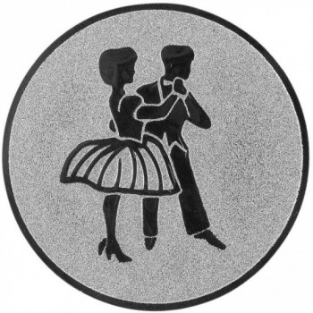 Emblém tanec stříbro 50 mm