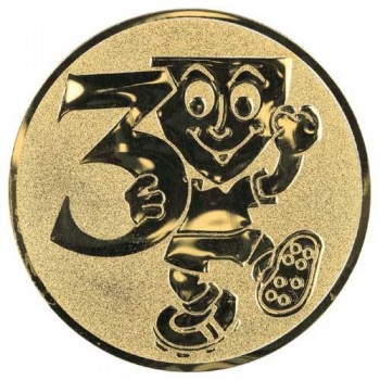 Emblém 3. místo smail zlato 25 mm