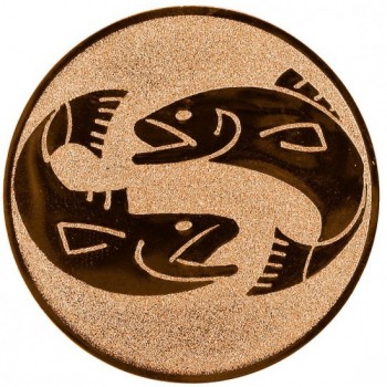 Emblém ryby bronz 25 mm