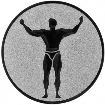 Emblém kulturistika stříbro 25 mm