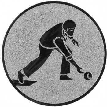 Emblém kuželky - muž stříbro 25 mm