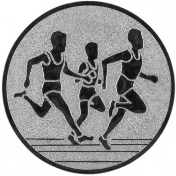 Emblém běh stříbro 25 mm