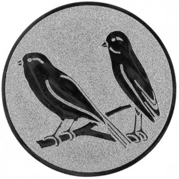 Emblém ptáci stříbro 25 mm