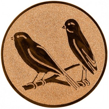 Emblém ptáci bronz 25 mm
