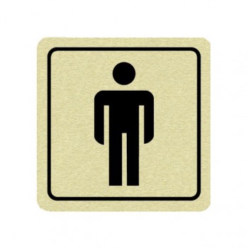 Piktogram WC muži zlato