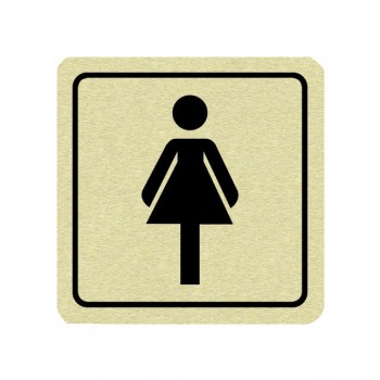 Piktogram WC ženy zlato