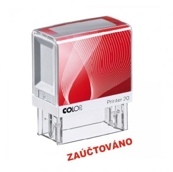 COLOP ® Razítko COLOP Printer 20/ZAÚČTOVÁNO červený polštářek