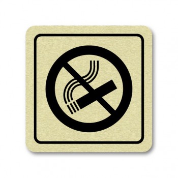 Piktogram zákaz kouření zlato