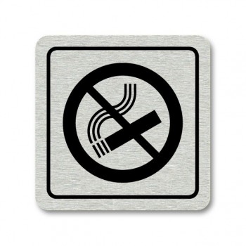 Piktogram zákaz kouření stříbro