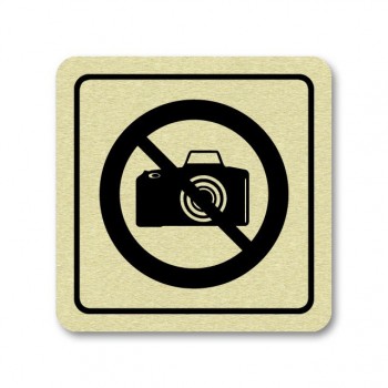 Piktogram zákaz fotografování zlato