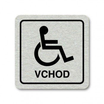 Piktogram vchod pro invalidy stříbro