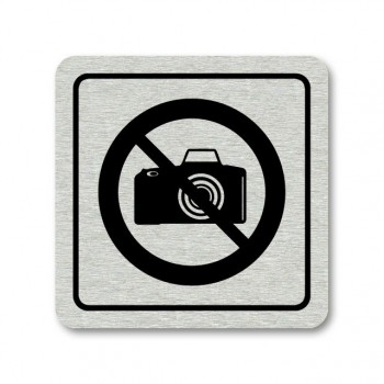 Piktogram zákaz fotografování stříbro
