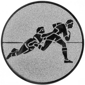 Emblém rugby stříbro 25 mm
