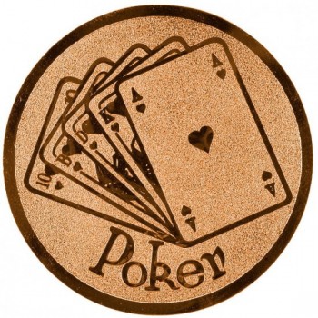Emblém poker bronz 25 mm