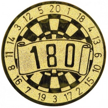 Emblém šipky-bingo zlato 25 mm