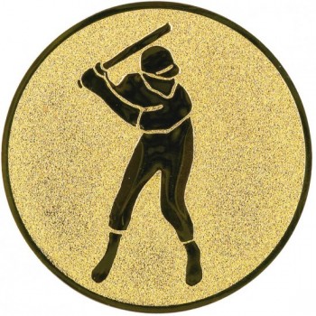 Emblém baseball hráč zlato 25 mm