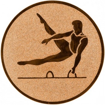 Emblém gymnastika muž bronz 25 mm