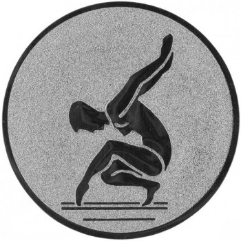 Emblém gymnastika žena stříbro 50 mm