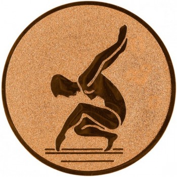Emblém gymnastika žena bronz 25 mm