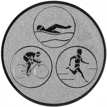 Emblém triatlon stříbro 25 mm