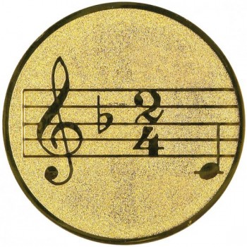 Emblém noty zlato 50 mm