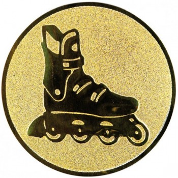 Emblém inline brusle zlato 25 mm