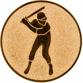 Emblém baseball hráč bronz 25 mm