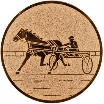 Emblém klusácké dostihy bronz 25 mm