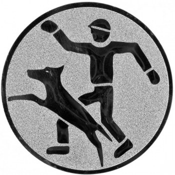 Emblém frisbee agility stříbro 25 mm