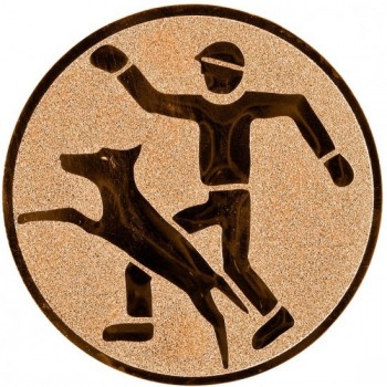 Emblém frisbee agility bronz 50 mm