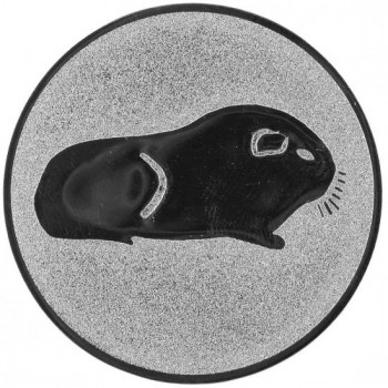 Emblém morče stříbro 25 mm