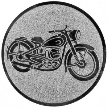 Emblém moto veterán stříbro 25 mm