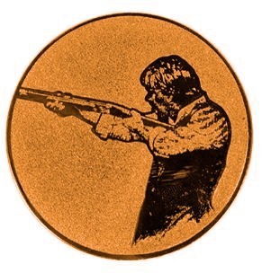 Emblém střelba skeet bronz 25 mm