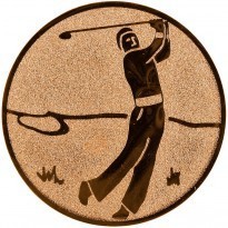 Emblém golfista bronz 25 mm