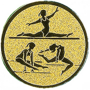 Emblém gymnastika víceboj ženy zlato 25 mm