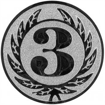 Emblém 3. místo stříbro 25 mm