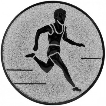 Emblém běh sprint stříbro 25 mm