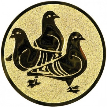 Emblém holubi zlato 25 mm