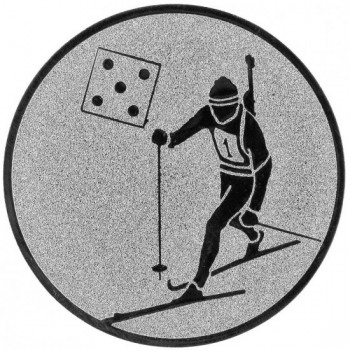 Emblém biatlon stříbro 25 mm