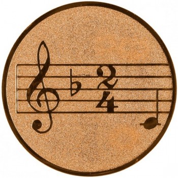 Emblém noty bronz 25 mm