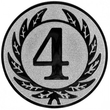 Emblém 4. místo stříbro 25 mm