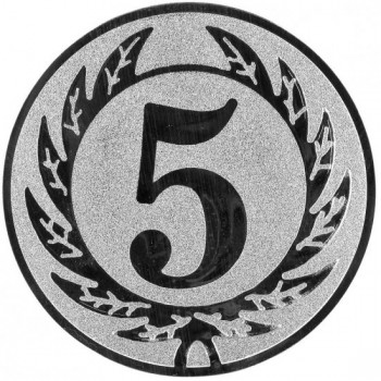 Emblém 5. místo stříbro 25 mm