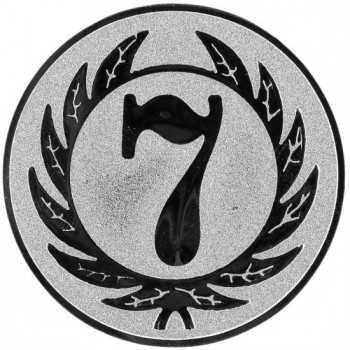 Emblém 7. místo stříbro 25 mm