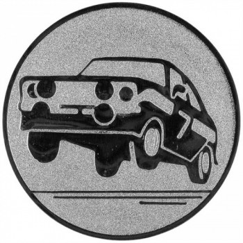 Emblém auto rally stříbro 25 mm